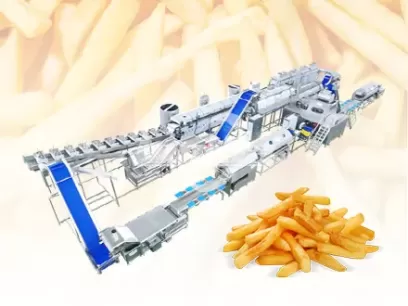 Línea de procesamiento de papas fritas congeladas